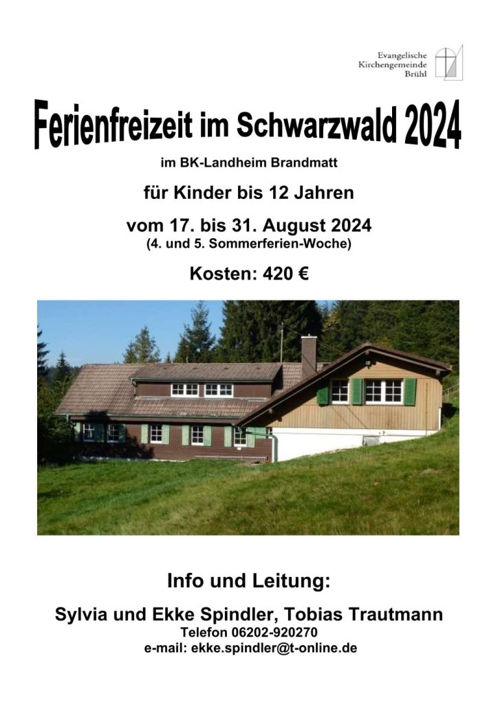 Plakat Ferienfreizeit 2024