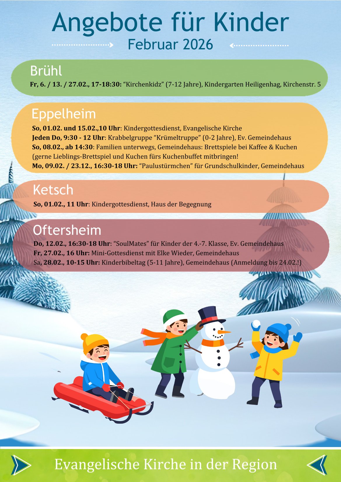 Angebote für Kinder in der Region